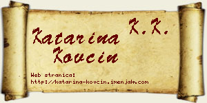 Katarina Kovčin vizit kartica